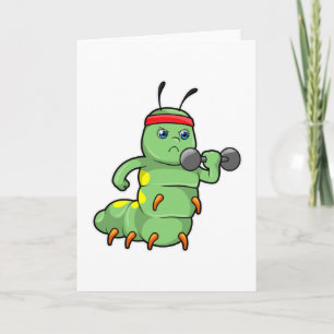 Cartão Lagarta em Fortalecimento com Dumbbell