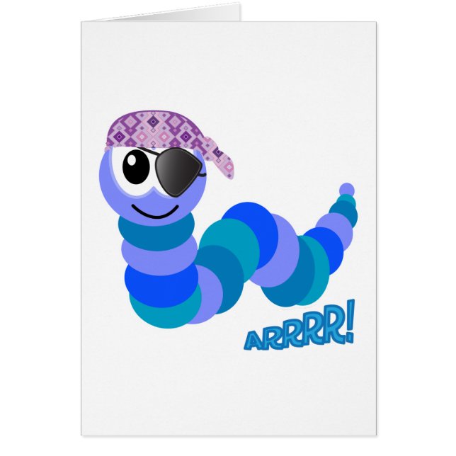 Cartão Lagarta-pirata Cute Goofkins (Frente)