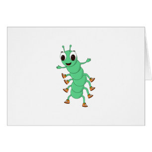 Cartão Lagarta Verde