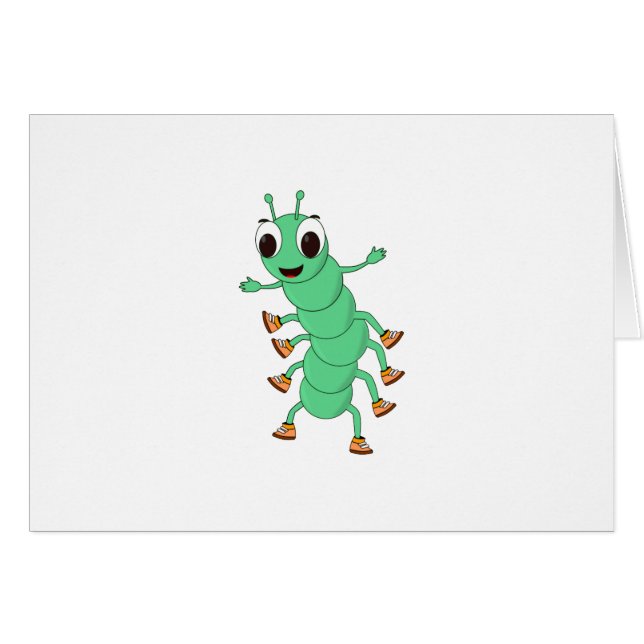 Cartão Lagarta Verde (Frente Horizontal)
