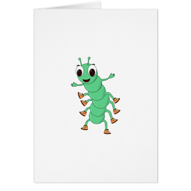 Cartão Lagarta Verde (Frente)