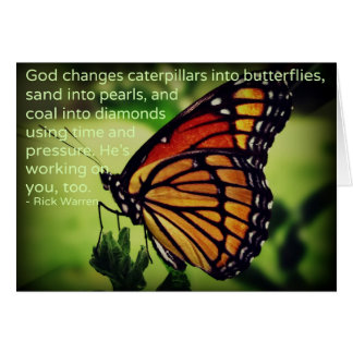 Cartão Lagartas em Borboletas