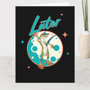 Cartão Lagarto Engraçado Humor de Procrastinação Mais Tar