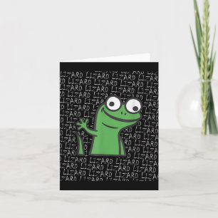 Cartão Lagarto Lagarto Lagarto Engraçado Weirdcore Animal