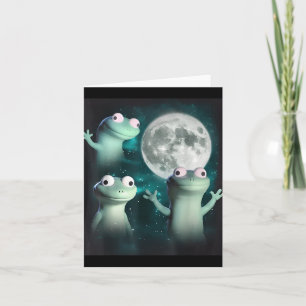Cartão Lagarto Lagarto Lagarto Lagarto Engraçado Lua Tend