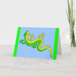 Cartão lagarto verde