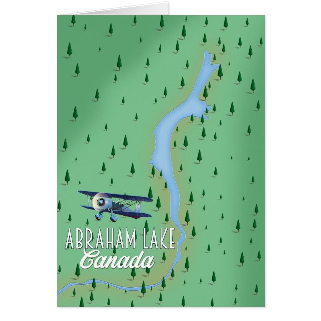 Cartão Lago Abraham, canadá (Frente)