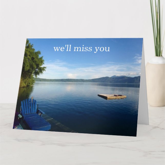 Cartão lago azul grande (Frente)