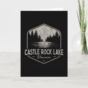 Cartão Lago Castle Rock Wisconsin Exteriores Antigo