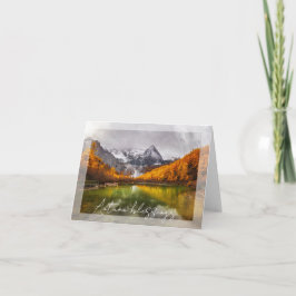 Cartão Lago de outono com texto personalizado