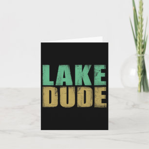 Cartão Lago Diversão do Barco Retro Lake Dude Lake Life L