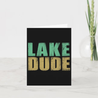 Cartão Lago Diversão do Barco Retro Lake Dude Lake Life L