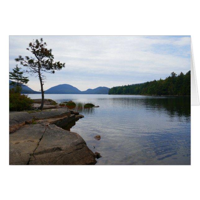 Cartão Lago Eagle no Parque Nacional Acadia (Frente Horizontal)