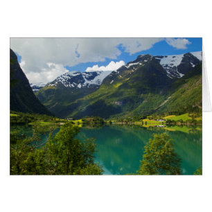 Cartão Lago Floen cênico, Noruega