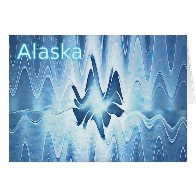 Cartão Lago Glacial - Alasca (Frente Horizontal)
