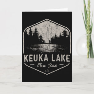 Cartão Lago Keuka Nova York Ao Ar Livre Vintage
