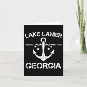 Cartão Lago Lanier Georgia Campanha de Pesca Engraçado Su