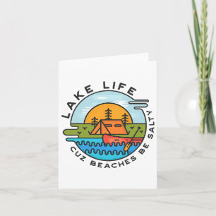 Cartão Lago Life Cuz Beaches São Salgados Engraçado, Dive