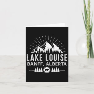 Cartão Lago Louise California - Montanha em Canoagem