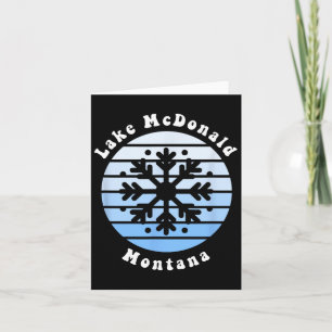 Cartão Lago Mcdonald Montana Snowflake Christmas Winter S
