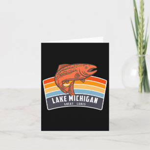 Cartão Lago Michigan Excelente Lagos Salmon