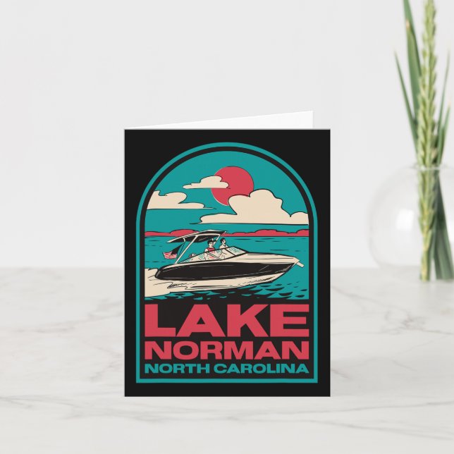 Cartão Lago Norman Retro Barco Nc (Frente)