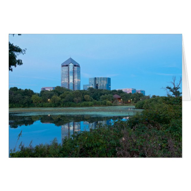 Cartão Lago Normandale e Edifícios (Frente Horizontal)