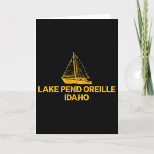 Cartão Lago Pend Oreille Idaho Ao Ar Livre Vintage Frente