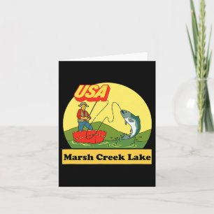 Cartão Lago Pensilvânia Marsh Creek - Pesca Retroativa Do
