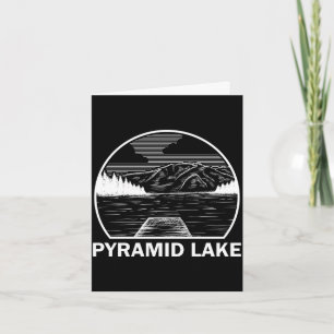 Cartão Lago Pyramid nevada piadas de pesca acampamento ve