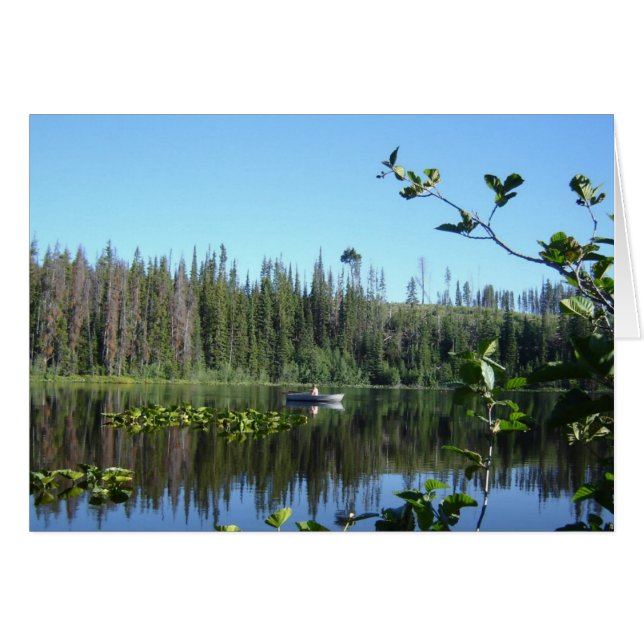 Cartão Lago Refletim Lírios Aquáticos Salmo de Imagem Pac (Frente Horizontal)