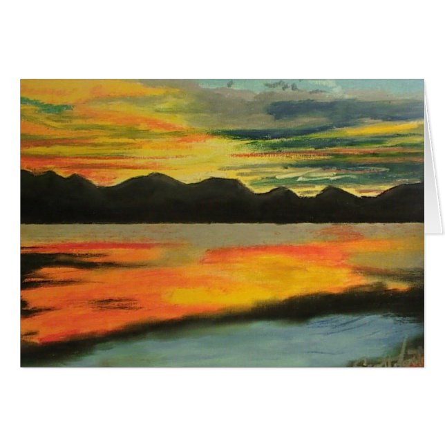 Cartão Lago sunset (Frente Horizontal)