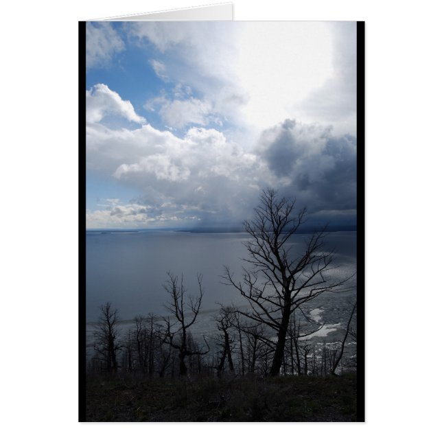 Cartão Lago Sunset Yellowstone (Frente)