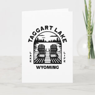 Cartão Lago Taggart Wyoming Exteriores Vintage 2 