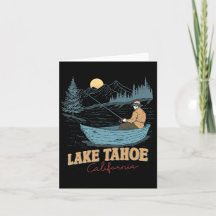 Cartão Lago Tahoe California Funny Summer Camping