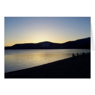Cartão Lago Tahoe em Sunset