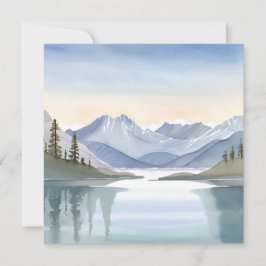 Cartão Lago Tahoe | Montanha Aquarela Califórnia Nevada