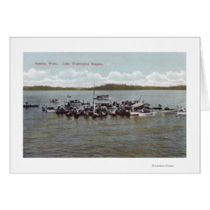 Cartão Lago Washington Regatta Scene