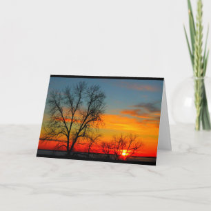 Cartão Lago Winnebago Sunset Pensando Em Você