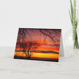 Cartão Lago Winnebago Sunset Qualquer Ocasião