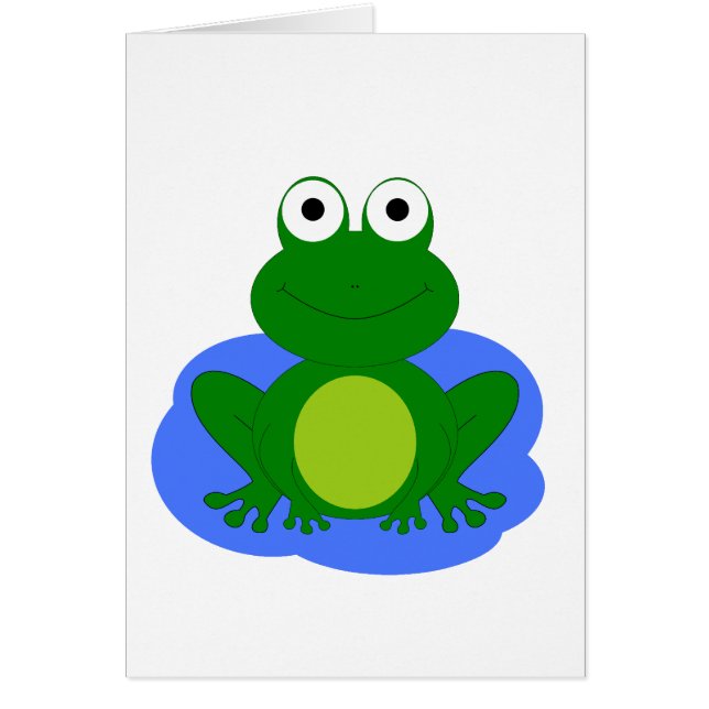 Cartão Lagoa pequena Funky do sapo (Frente)