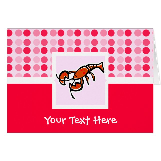 Cartão Lagosta bonito (Frente Horizontal)