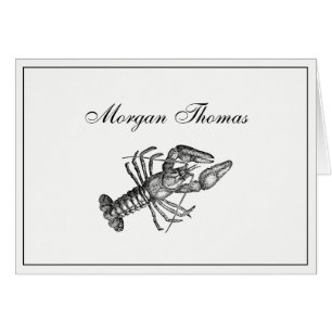 Cartão Lagosta Vintage #1 Desenho