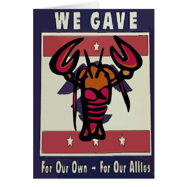 Cartão Lagosta Vintage Americana (Frente)