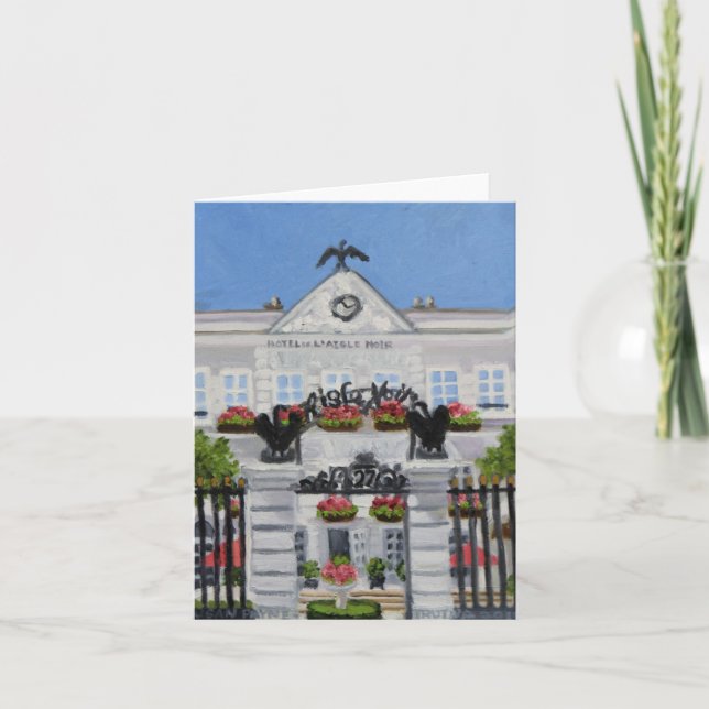 Cartão L'Aigle Noir Hotel:Fontainebleau FRANCE (Frente)