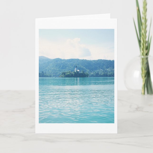 Cartão Lake Bled Slovenia Scenic Landscape Photography (Frente)