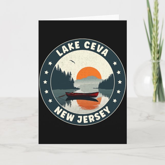 Cartão Lake Ceva New Jersey Sunset T Shirt  (Frente)