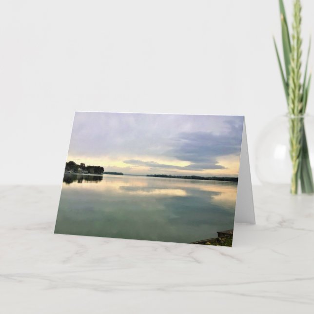 Cartão Lake La Belle, Oconomowoc, Wisconsin (Frente)