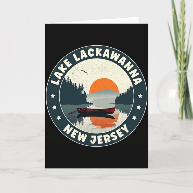Cartão Lake Lackaw New Jersey Sunset T Shirt  (Frente)