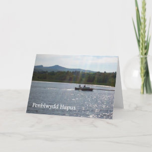 Cartão Lake Llangorse Birthday Card Welsh Greeting